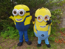 Load image into Gallery viewer, Minion Mascot adult sized costume hire for parties and events in the UK