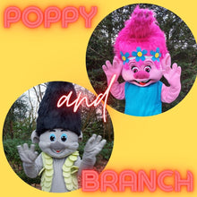 Load image into Gallery viewer, TROLLS - POPPY + BRANCH - Mascot Fancy Dress Character Costume hire