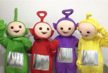 Load image into Gallery viewer, TELETUBBIES lala Po tinky winky dipsy Childrens Fancy dress mascot costume character hire party service in the UK