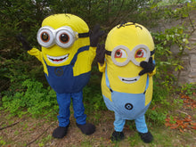 Load image into Gallery viewer, Minion Mascot adult sized costume hire for parties and events in the UK