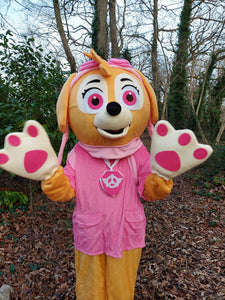 Skye pawpatrol mascot costume hire