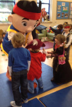 Load image into Gallery viewer, Jake neverland pirates Disney Channel Kids TV character mascot fancy dress costume hire for kids parties
