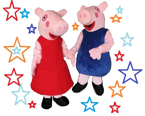 PEPPA GEORGE PIG MASCOT COSTUME HIRE