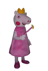 Pepper Pig adult sized fancy dress mascot costume self-hire service in the UK