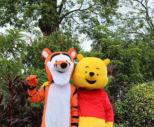 WINNIE THE POOH BEAR and TIGGER Tiger Mascot Fancy dress Costume Hire