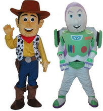 Load image into Gallery viewer, WOODY and BUZZ Lightyear Toy Story Adult Mascot Fancy Dress Costume Hire