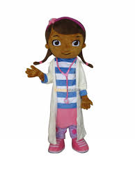 Doc Mcstuffins Black Disney mascot fancy dress costume hire for kids parties