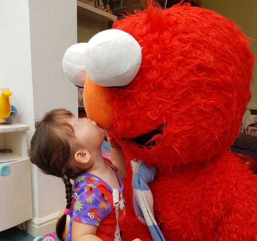 Elmo Sesame street Kids TV character mascot fancy dress costume hire for kids parties