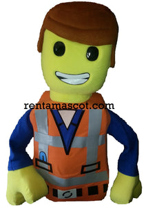 EMMETT lego mascot costume hire