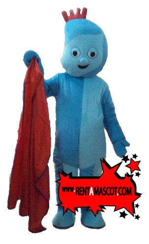 Iggle piggle Night garden fancy dress mascot costume hire service in the UK