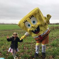 SPONGE BOB SQUARE PANTS + PATRICK mascot fancy dress costume hire